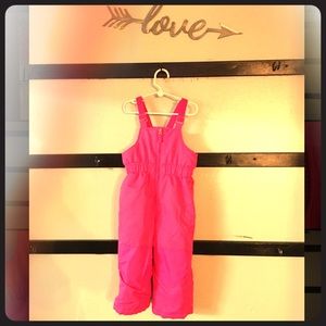 Girls healthtex 3t pink snow pant overalls